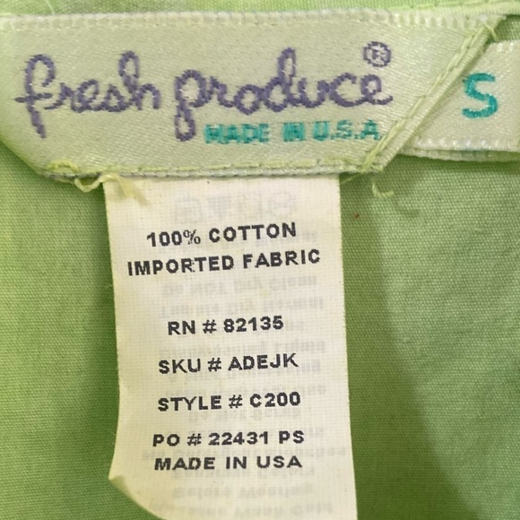 Fresh produce chartreuse lightweight shacket shirt jacket 100% cotton size small - Picture 9 of 9
